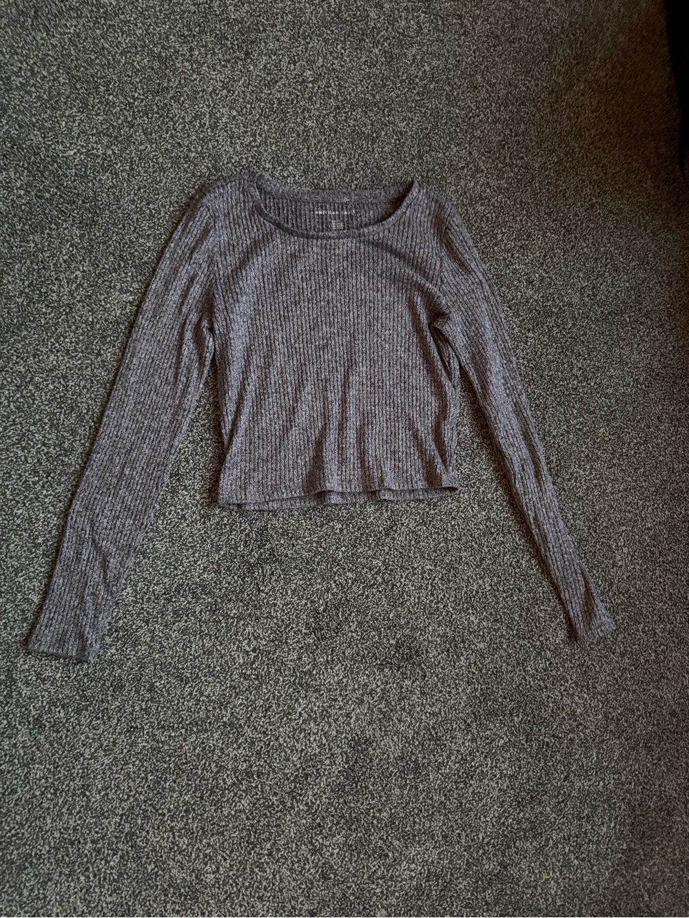 American Eagle Women’s Ribbed Long-Sleeve Crop Top